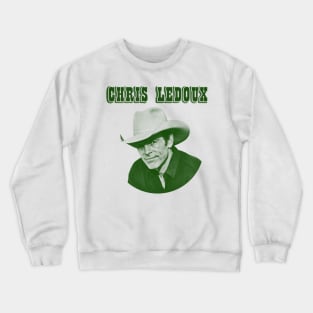 Chris LeDoux 33//green solid style, Crewneck Sweatshirt